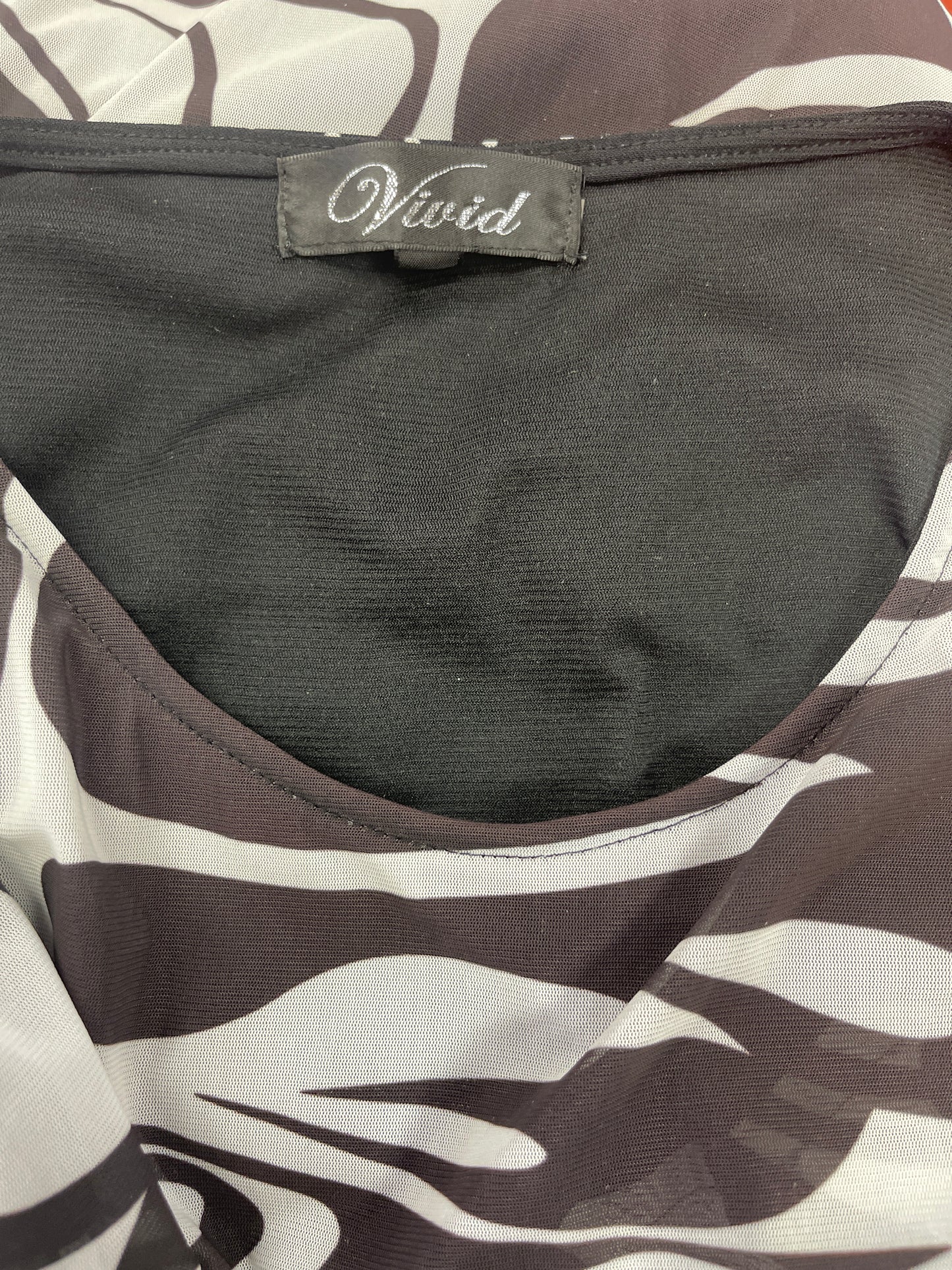 Vivid Abstract Monochrome Layered Top