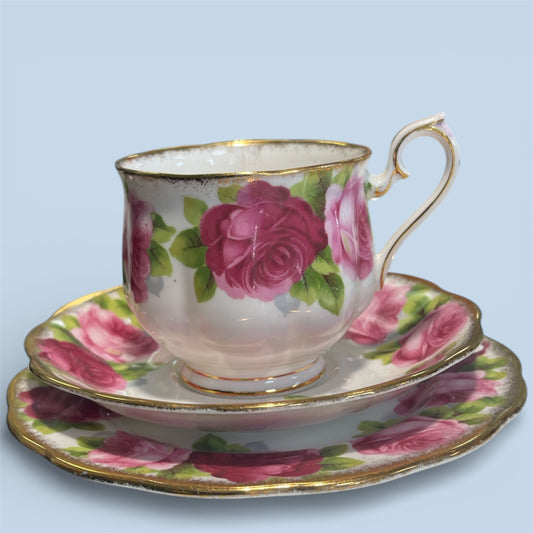 Royal Albert “Old English Rose” Bone China Trio