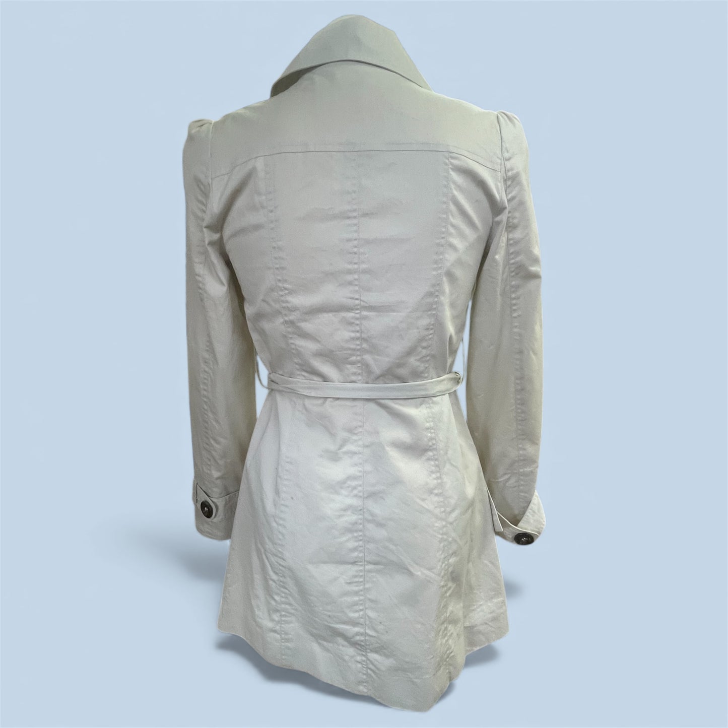 Valleysgirl Cream Trench-Style Coat (Size 6)