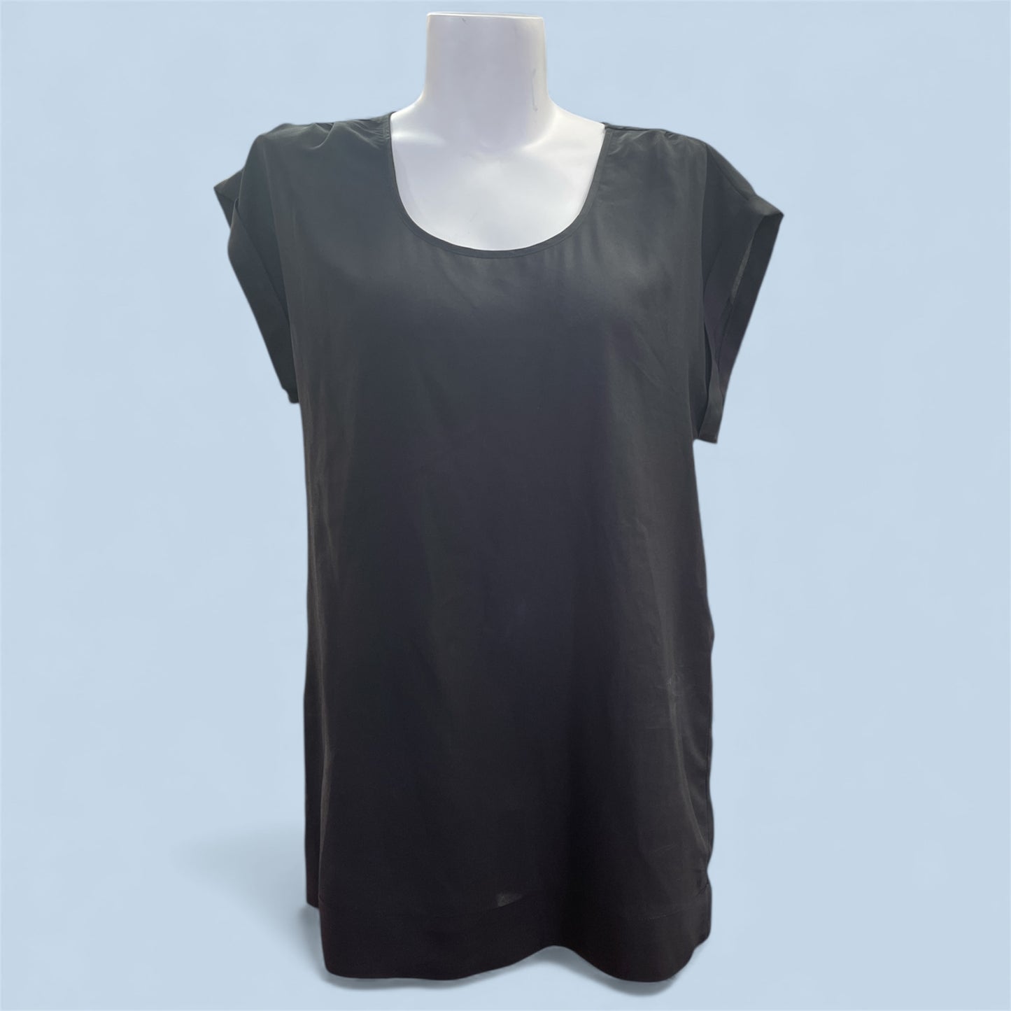 Glassons Black Scoop-Neck Short Sleeve Top
